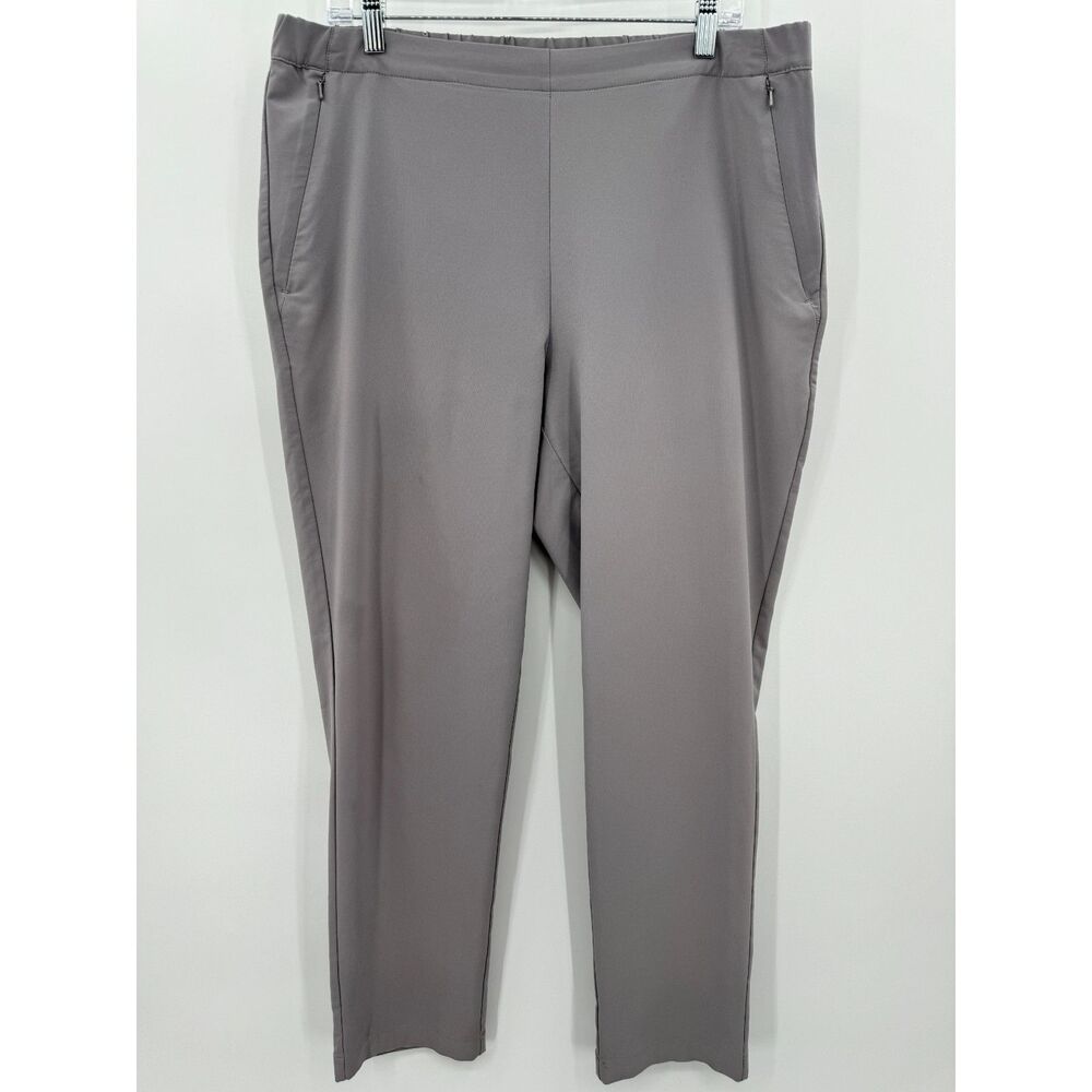 ROHAN Gray Tapered High Rise Trouser Slacks Size 16S Short
